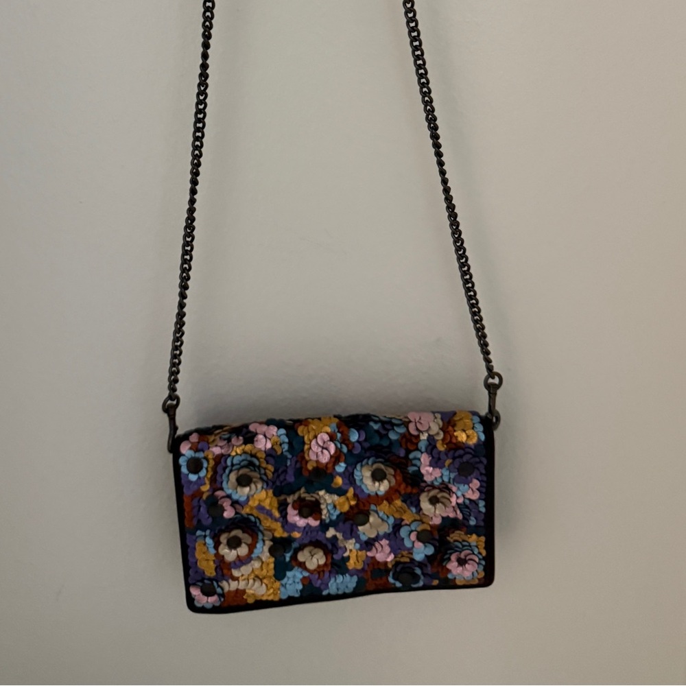 Coach Black Crossbody Bag with Chain Strap